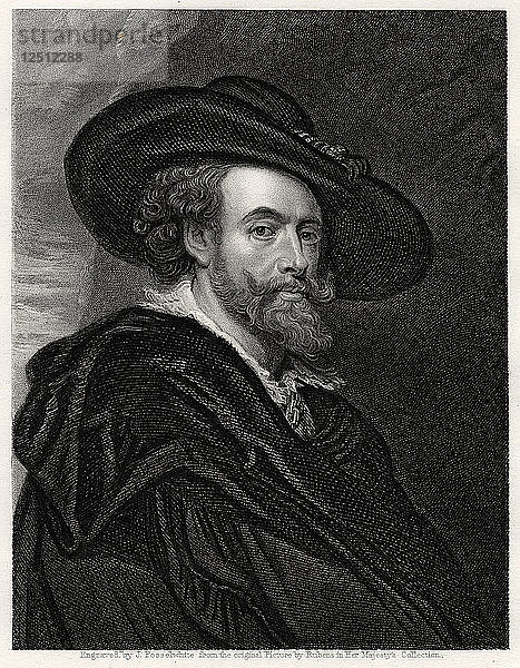 Peter Paul Rubens  flämischer Künstler  19. Jahrhundert. Künstler: James Posselwhite