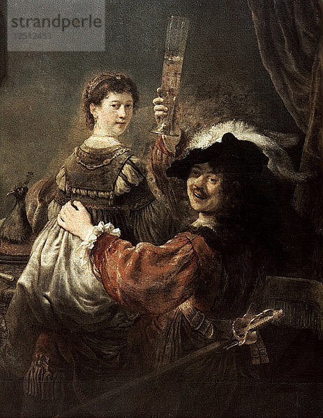 Der verlorene Sohn in der Schenke (Rembrandt und Saskia)  um 1635. Künstler: Rembrandt Harmensz van Rijn