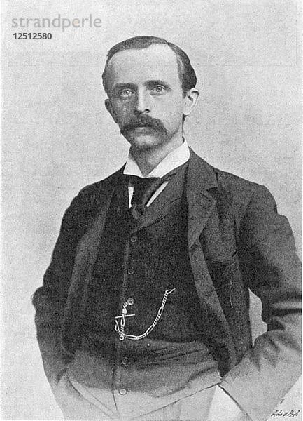 James Matthew Barrie (1860-1937)  schottischer Dramatiker und Romancier  um 1895. Künstler: Unbekannt