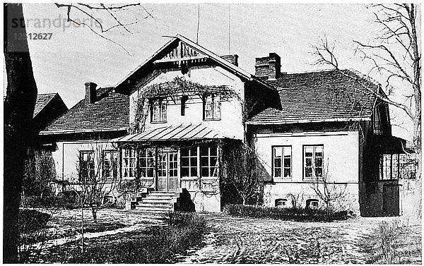 Haus  in dem Marie Curie Erzieherin war  um 1887. Künstler: Anon