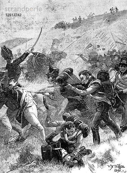 Erholung der britischen Füsiliere in der Schlacht von Albuera  16. Mai 1811. Künstler: Unbekannt