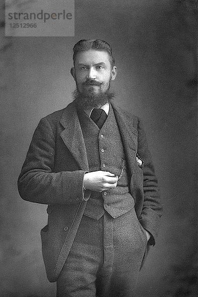 George Bernard Shaw (1856-1950) Irischer Dramatiker  Kritiker und Fabian  1890-1894. Künstler: Unbekannt
