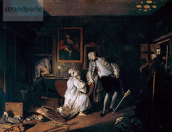 Heirat A-la-Mode: 5. Die Bagnio  um 1743. Künstler: William Hogarth