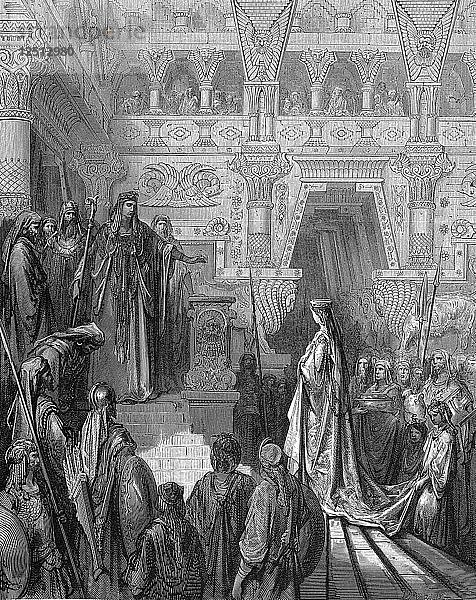König Salomon empfängt die Königin von Saba  1865-1866. Künstler: Gustave Doré
