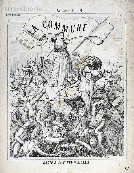 Garde Nationale  Pariser Kommune  1871. Künstler: Anon