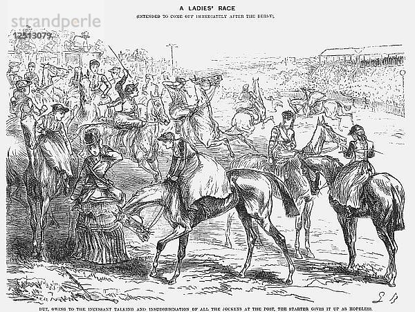 Ein Damenrennen  1872. Künstler: Joseph Swain