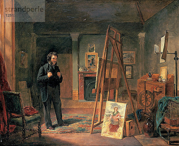 Porträt von Thomas Faed in seinem Atelier  19. Jahrhundert. Künstler: John Ballantyne