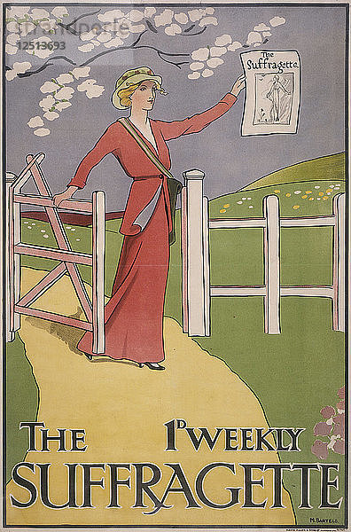 Plakat für die Zeitung The Suffragette  ca. 1910-c1915. Künstler: M. Bartels