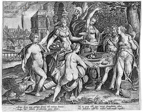 Die fünf Sinne  Ende des 16. Jahrhunderts. Künstler: Adriaen Collaert