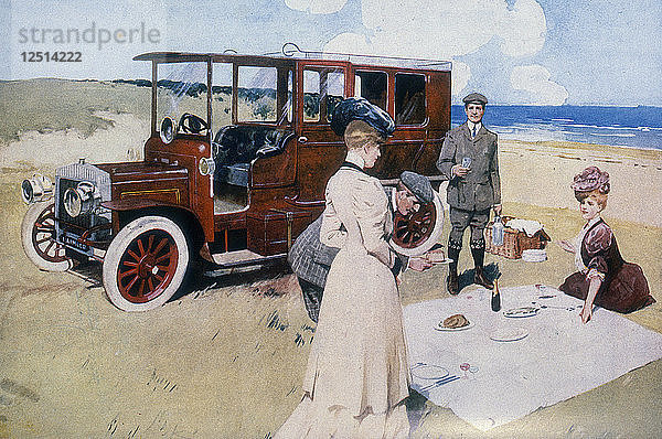 Werbeplakat für Daimler-Automobile  1907. Künstler: Unbekannt