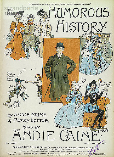 Humorvolle Geschichte; Karikaturen auf dem Einband eines Notenbuchs  1906. Künstler: Sidney Kent'