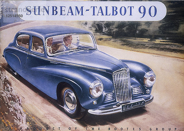 Werbeplakat für einen Sunbeam-Talbot 90  1950. Künstler: Unbekannt