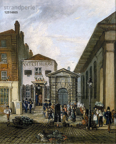 Watch House  Covent Garden  um 1835. Künstler: Unbekannt