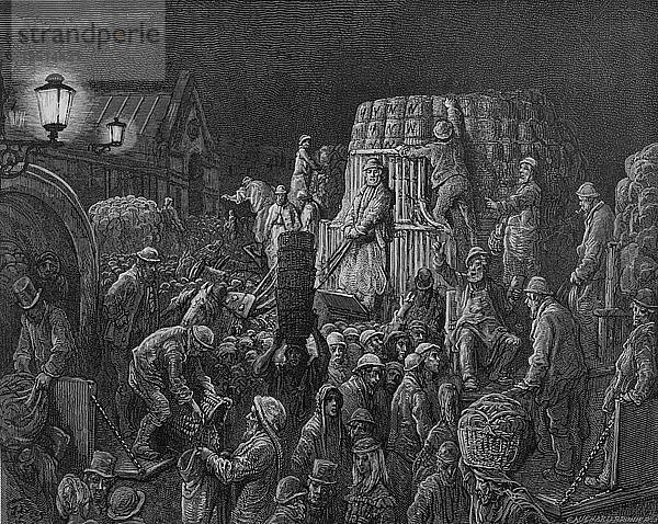 Covent Garden Market - Früher Morgen  1872. Künstler: Gustave Doré