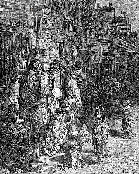 Wentworth Street  Whitechapel  1872. Künstler: A Bertrand