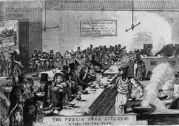 Die nordwestliche öffentliche Suppenküche  Marylebone Road  London  1858. Künstler: C. Wragg
