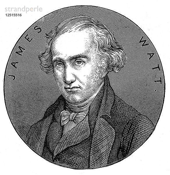 James Watt  schottischer Ingenieur und Erfinder  1876. Künstler: Unbekannt