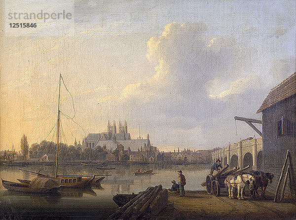 Westminster von Süden aus gesehen  um 1810. Künstler: William Anderson