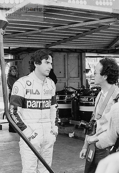 Nelson Piquet  Großer Preis von Europa  Brands Hatch  Kent  1983. Künstler: Unbekannt