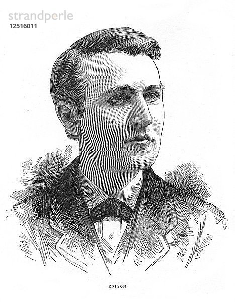 Thomas Alva Edison  amerikanischer Erfinder  um 1879. Künstler: Unbekannt