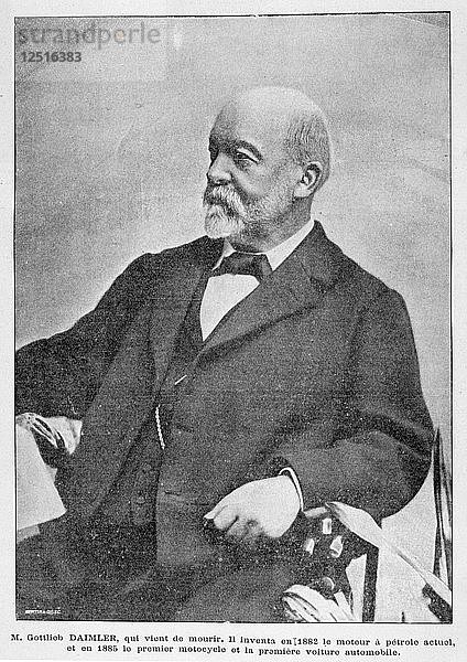 Gottlieb Daimler  deutscher Industriepionier  1900. Künstler: Unbekannt