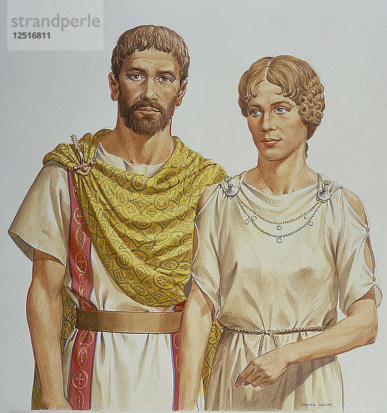 Ein römischer Mann und eine römische Frau. Künstler: Derek Lucas