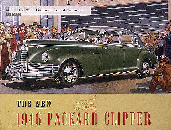 Werbeplakat für einen Packard Clipper  1946. Künstler: Unbekannt