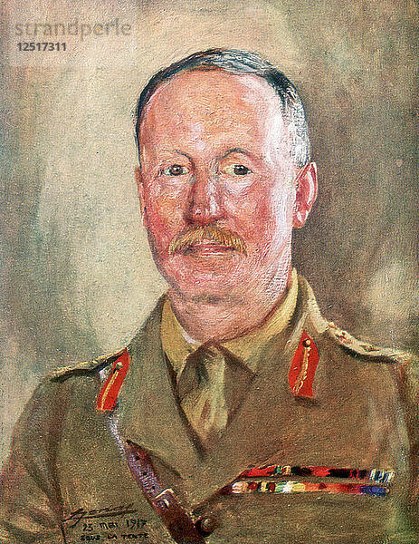 Sir WP Pulteney  britischer General des Ersten Weltkriegs  (1926). Künstler: Unbekannt