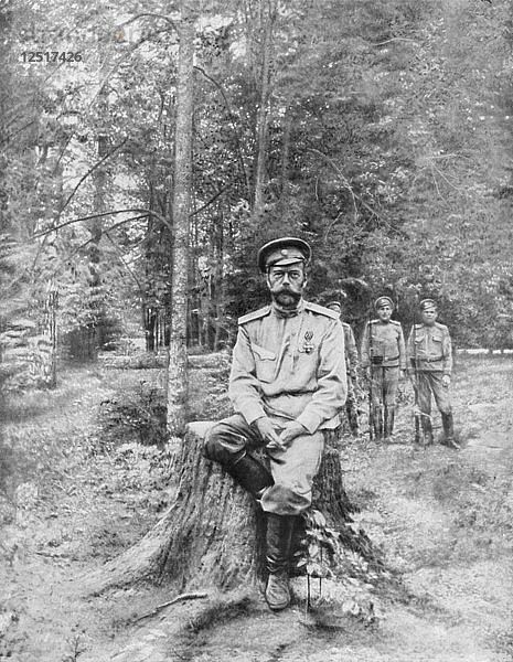 Zar Nikolaus II. im Exil  Tobolsk  Sibirien  13. August 1917. Künstler: Unbekannt