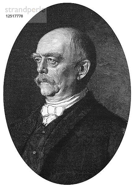 Otto von Bismarck  Herzog von Lauenburg  deutscher Staatsmann  (1900). Künstler: Unbekannt