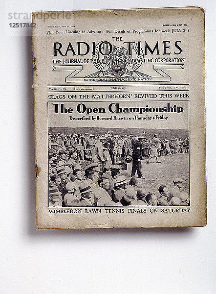 Titelseite der The Radio Times  30. Juni 1933. Künstler: Unbekannt