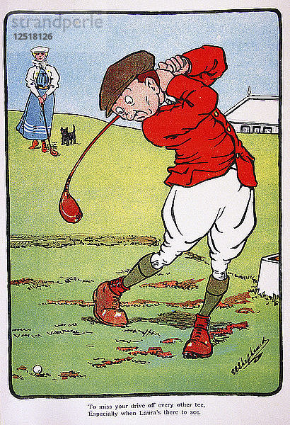 Postkarte zum Golfspielen  um 1920. Künstler: George Shepheard