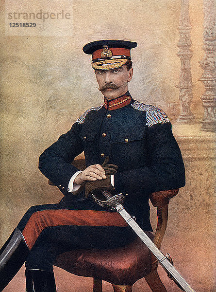 Generalmajor JM Babington  Befehlshaber der 1. Kavalleriebrigade in Südafrika  1902 Künstler: C. Knight