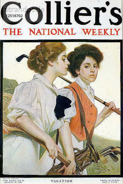 Titelseite der nationalen Wochenzeitschrift Colliers  um 1927. Künstler: Unbekannt