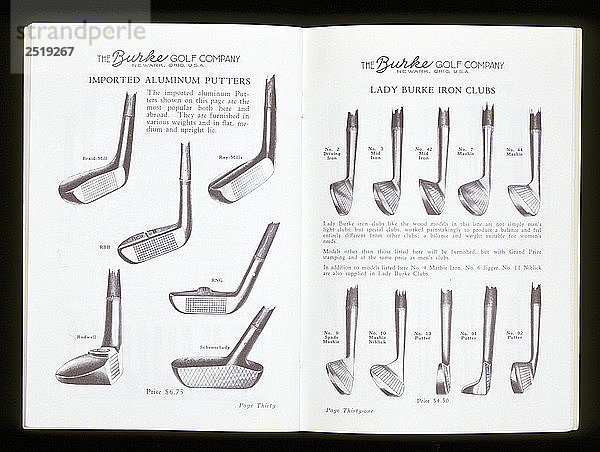 Katalog der Burke Golf Company  Amerika. Künstler: Unbekannt