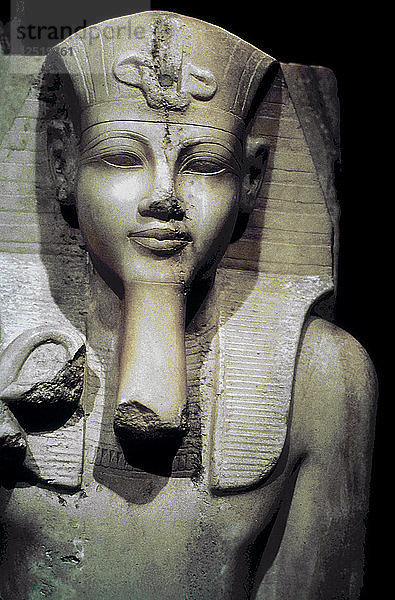Pharao Amenhotep III (Amenophis III)  Sobek-Tempel  Dakamsha  Ägypten  um 1380 v. Chr. Künstler: Unbekannt