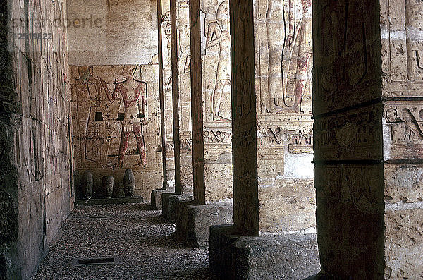 Tempel von Sethos I.  Abydos  Ägypten  19. Dynastie  1304 v. Chr. Künstler: Unbekannt
