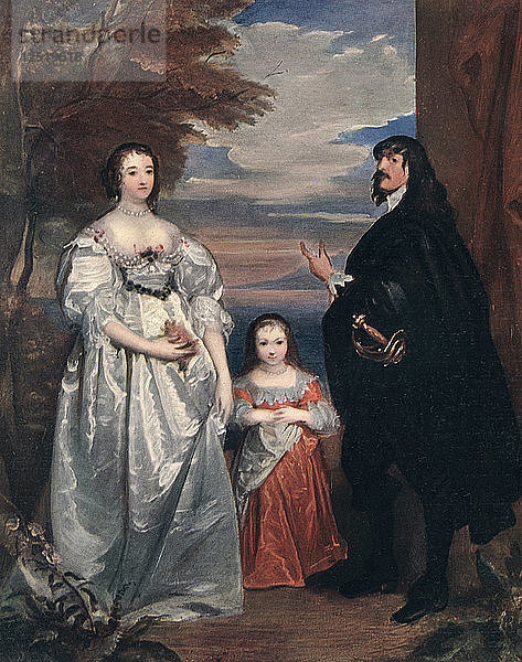 Der Graf und die Gräfin von Derby mit Kind  1632-1641 (1910).Künstler: Anthony van Dyck