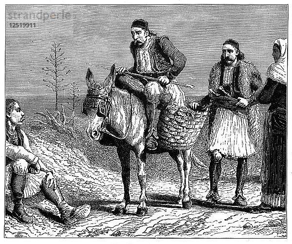 Griechische Bauern  um 1890. Künstler: Unbekannt