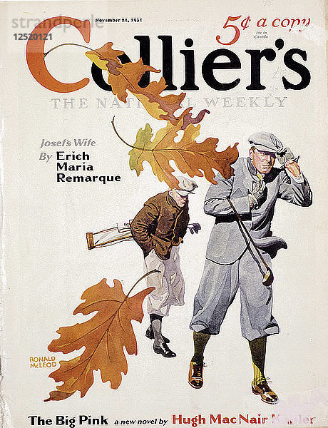 Titelseite der Zeitschrift Colliers  November 1931. Künstler: Ronald McLeod