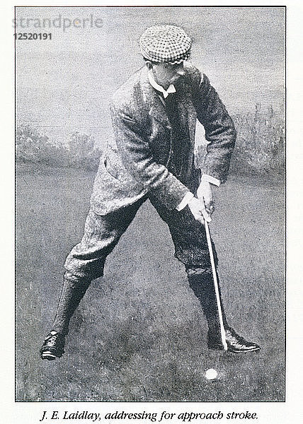Porträt des Golfspielers JE Laidlay  um 1896. Künstler: Unbekannt