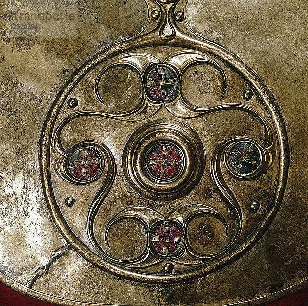 Detail einer keltischen Verzierung  Battersea-Schild  keltisch  2. bis 1. Jahrhundert v. Chr. Künstler: Unbekannt