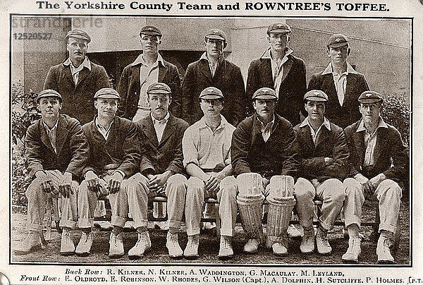 Yorkshire Cricket Team  1922. Künstler: Unbekannt