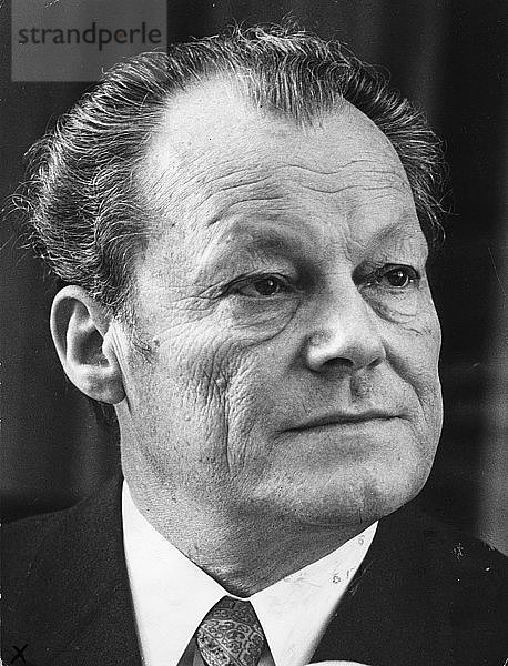 Willy Brandt (1913-1992)  Bundeskanzler der Bundesrepublik Deutschland. Künstler: Unbekannt
