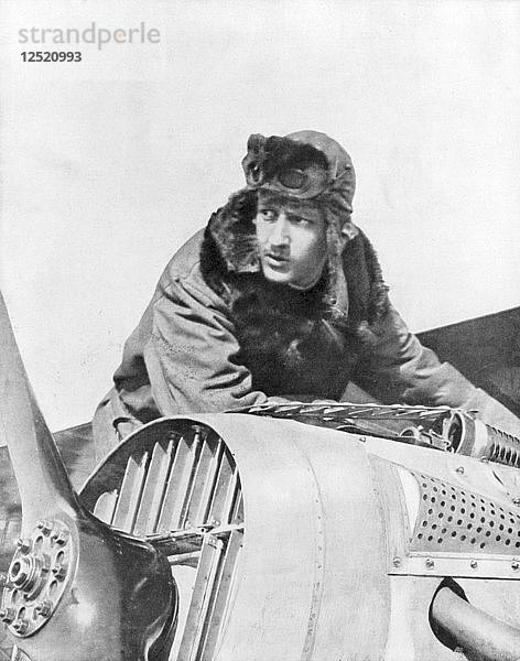 Georges Guynemer  französisches Flieger-Ass  9. September 1917. Künstler: Unbekannt