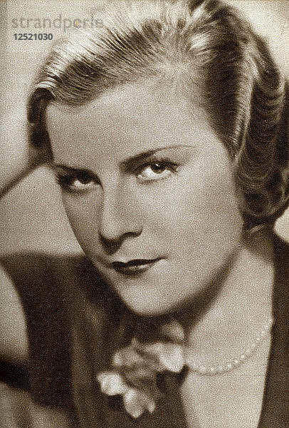 Renate Müller  deutsche Schauspielerin  1933. Künstlerin: Unbekannt