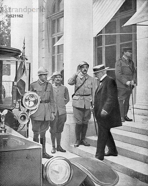 Der französische Premierminister Georges Clemenceau in Versailles  Frankreich  3. Juni 1918. Künstler: Unbekannt
