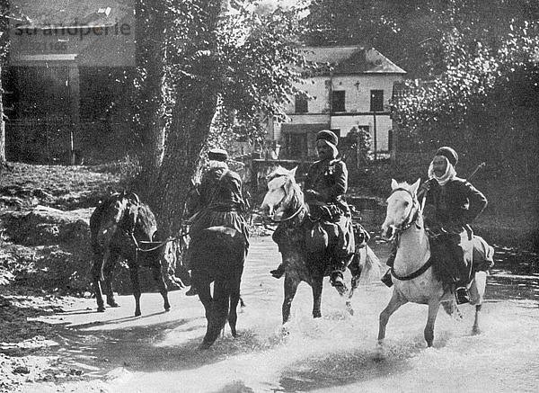 Sudanesische Kavallerie  Frankreich  1915. Künstler: Unbekannt