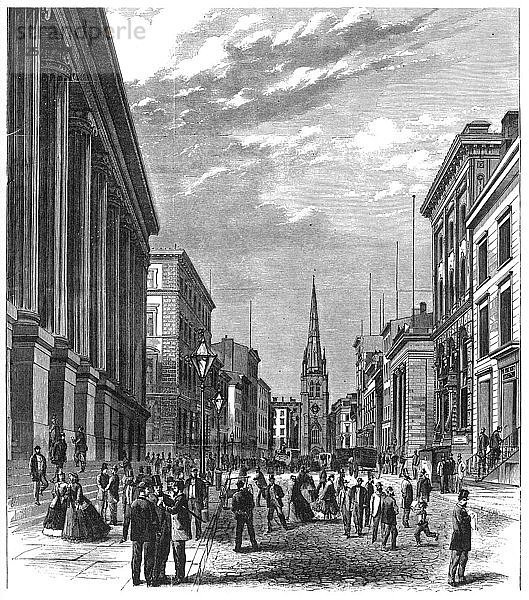 Wall Street  New York  1869. Künstler: Unbekannt
