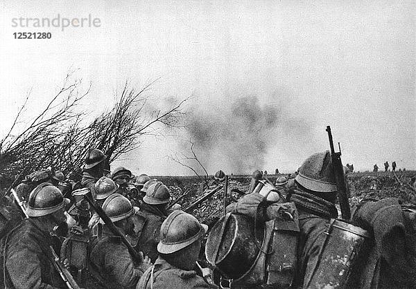 Die französische Frontlinie bei Douaumont  Verdun  Frankreich  25. Februar 1916. Künstler: Unbekannt